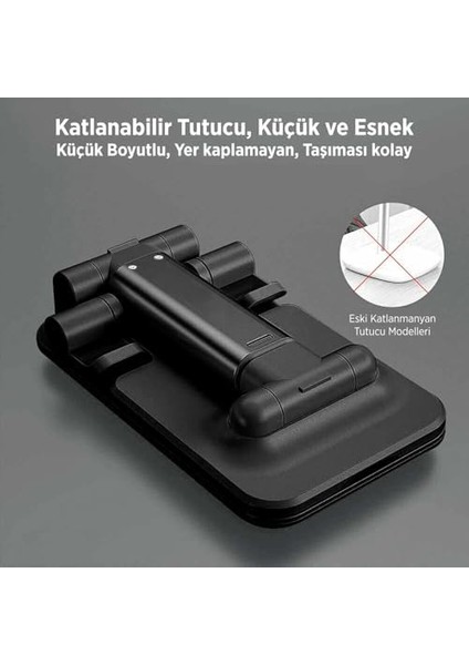 Katlanabilir Masaüstü Telefon Siyah modelleri
