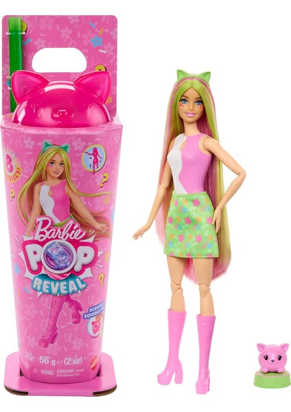 Pop Reveal™ Serisi - Kırmızı Pop Reveal Shakes Serisi Bebek ve Aksesuar Seti, Kokulu ve Minik Tavşancık Temalı Bebek JCN88