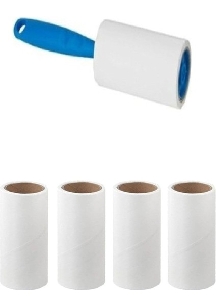 4&apos;lü Yapışkan Rulo Seti, Pratik Tüy ve Toz Toplayıcı, 240 Yaprak Kapasiteli, Ev ve Ofis Için Uygun