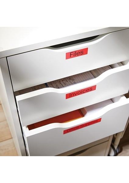 D1 Yedek Şerit, 19 mm x 7 Mt, Kırmızı/siyah (45807) modelleri