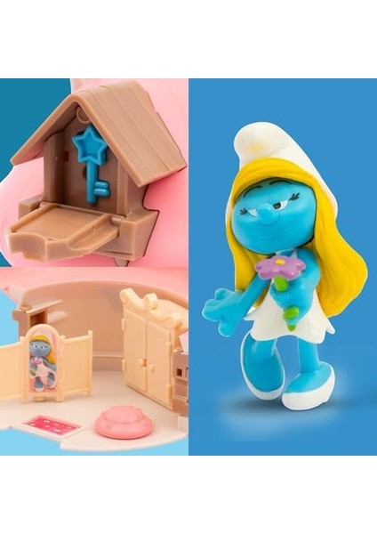 Şirinler – Şirinler Figürlü Ev, 5 Cm, Evin Iç Kısmı, Bölüm, Dolap,, Yatak ve Başucu Masası, 3 Yaş Arası Çocuklar Için (PUF20100) fiyatları