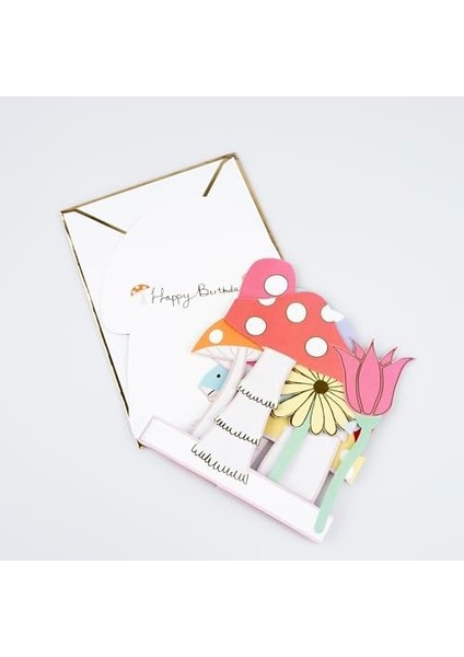 - Mushroom Concertina Card - Mantar Tebrik Kartı modelleri