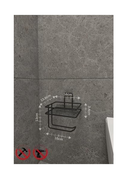 Yapışkanlı Tuvalet Kağıtlığı Tutacağı Askısı Mat Siyah Metal Tuvalet Kağıtlık Tuvalet Kağıdı Düzenleyici fiyatları