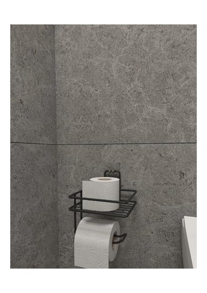 Yapışkanlı Tuvalet Kağıtlığı Tutacağı Askısı Mat Siyah Metal Tuvalet Kağıtlık Tuvalet Kağıdı Düzenleyici modelleri