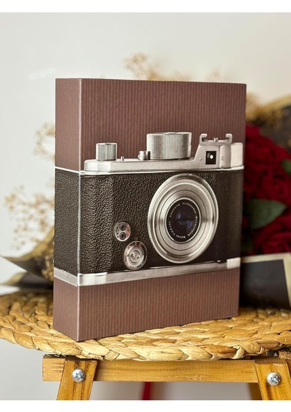 Fotoğraf Albümü 10X15CM 200 Lük Renkli Fotoğraf Makinesi Desenli Anı Albümü