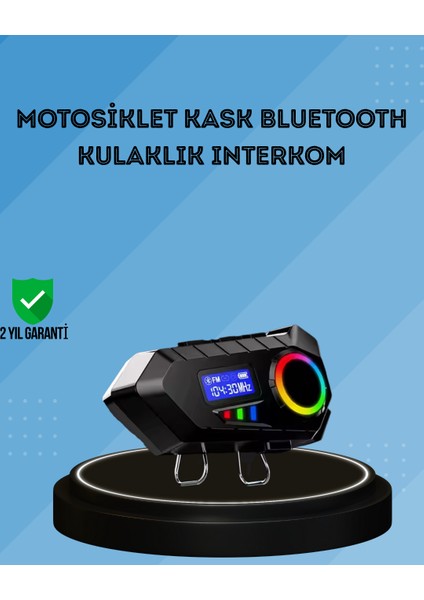 Yzlal 500MAH Bataryalı Bluetooth 5.4 Interkom LED Ekranlı Fm Destekli