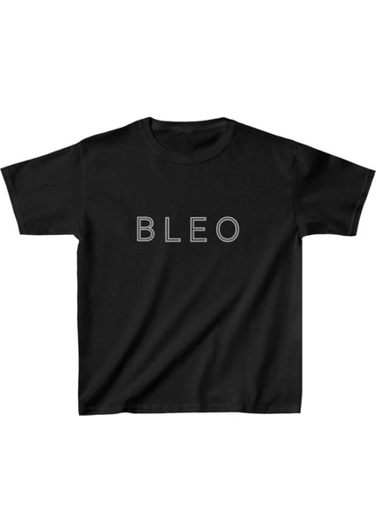 Unisex Çocuk Baskılı T-Shirt - Siyah