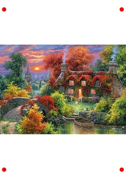 Sonbahar Göl Evi Manzaralı 1000 Parça Yapboz fiyatları