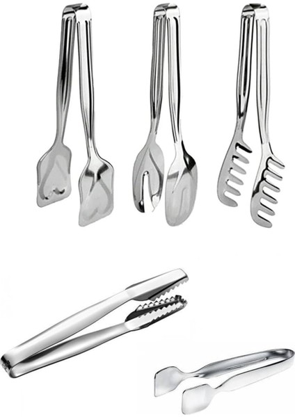 5 Parça Maşa Set,makarna,salata,şeker,buz Maşası