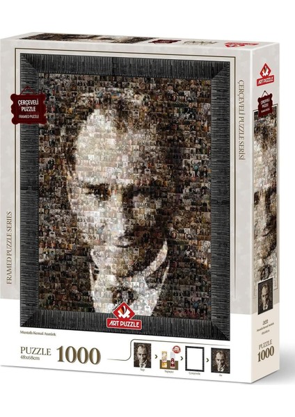 Puzzle Atatürk 1000 Parça Çerçeveli Puzzle