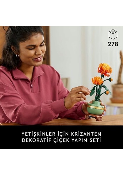 Krizantem 10368 - Yetişkinler Için Dekoratif Kasımpatı Çiçeği Yapım Seti (278 Parça) modelleri