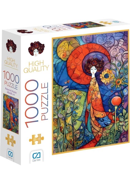 Games Pelerinli Kadın 1000 Parça 2,2mm Kalınlık 48X68CM Profesyonel Hobi Puzzle Yapboz Serisi