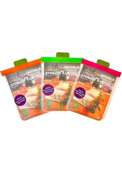 Yıkanabilir Gıda Saklama Poşeti - Büyük Boy (19X25CM) 1 Adet