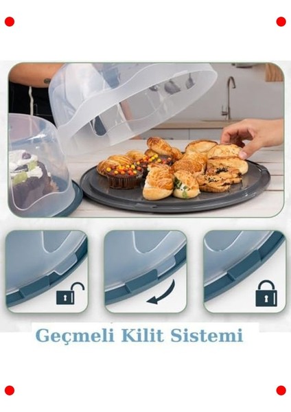 Kilitli Kapaklı Pasta ve Kek Taşıma Kutusu indirimleri