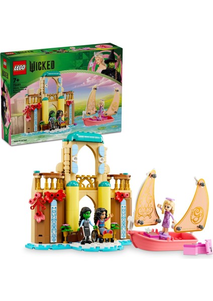 Wicked Glinda, Elphaba ve Nessarose, Shiz Üniversitesi’nde 75681-7 Yaş ve Üzeri Çocuklar Için Oyuncak Tekne Içeren Bebek Evi Oyun Seti (304 Parça)
