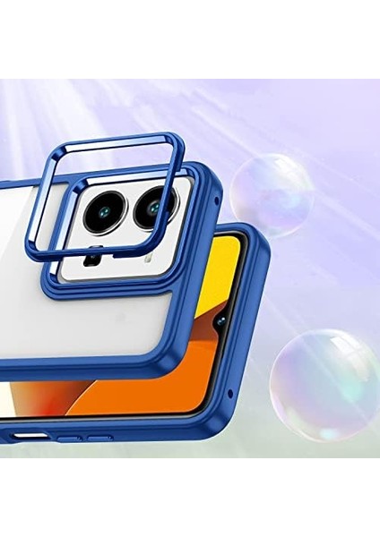 Y35 Kılıf Renkli Kenar Arkası Şeffaf Flora Silikon modelleri