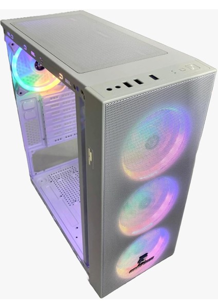 Wmesh Beyaz 4X120MM Fan Atx Oyuncu Bilgisayar Kasası