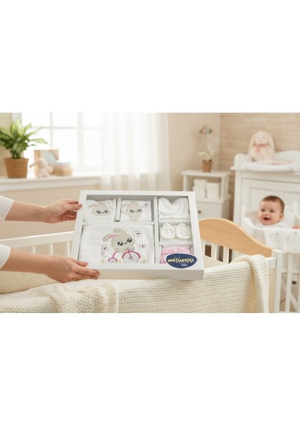 Kız Bebek Bisikletli Tavşan 10'lu Yenidoğan Hastane Çıkışı modelleri