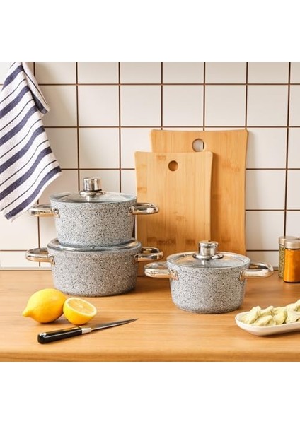 Biogranit Nare 6 Parça Midi Tencere Seti modelleri