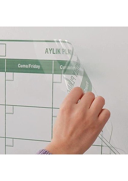 Tanıtım Aylık, Günlük, Haftalık Planlayıcı Kendiliğinden Yapışkansız Tutunan Statik Pano, Elektrostatik Kağıt (85 cm x 56 Cm) modelleri
