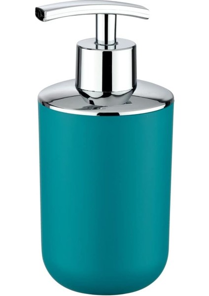 Brasil Sabunluk, Doldurulabilir Sabun Dozajlayıcı, ve Mutfak Için, Kırılmaz Plastik, Bpa Içermez, Kapasite: 320 Ml, 7,3 x 16,5 x 9 Cm, Petrol