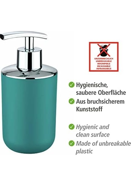 Brasil Sabunluk, Doldurulabilir Sabun Dozajlayıcı, ve Mutfak Için, Kırılmaz Plastik, Bpa Içermez, Kapasite: 320 Ml, 7,3 x 16,5 x 9 Cm, Petrol fiyatları
