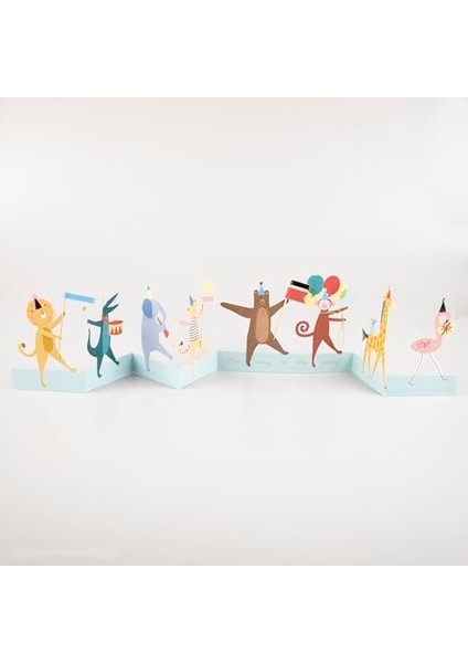 - Concertina Card - Hayvanlar Geçit Töreni Tebrik Kartı fiyatları