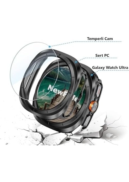 Galaxy Ultra 47MM Için Ekran Koruyucu Tam Kaplayan Kasa Koruyucu Kılıf Yüksek Hassasiyetli Kılıf Ultra 47MM ile Uyumludur (Şeffaf) fiyatları