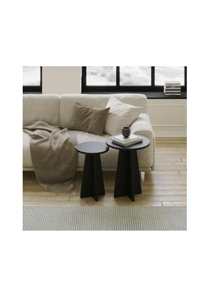 Mushroom 2 Li Sehpa Seti/siyah fiyatları