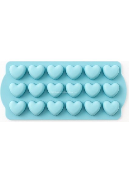 Silikon Kalp Buz ve Çikolata Kalıbı Ikili Set 18 Hazneli Gıda Sınıfı Silis Kumlu Dayanıklı Fırın ve Dondurucu Uyumlu Asorti Renkli Kalıplar