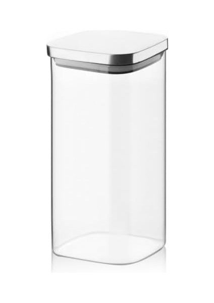 1400ML Sızdırmaz Vakumlu Metal Kapaklı Borosilikat Cam Kavanoz – Hava Geçirmez & Dayanıklı Gıda Saklama Kabı (10CM x 21CM)