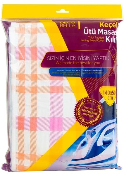 40511 Keçeli Ütü Masası Kılıfı, 140X50