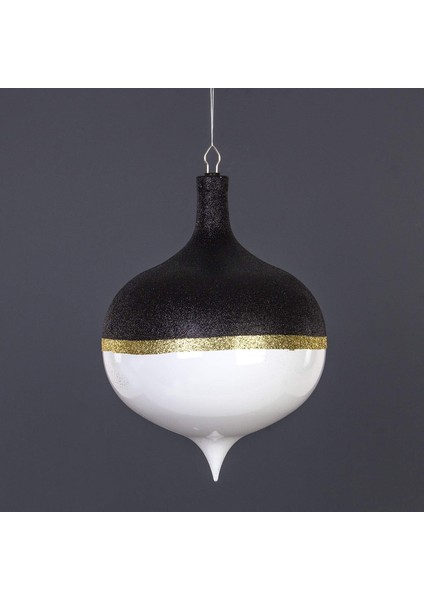 Flora Siyah/beyaz Damla Süs (Yılbaşı) 30X38 cm