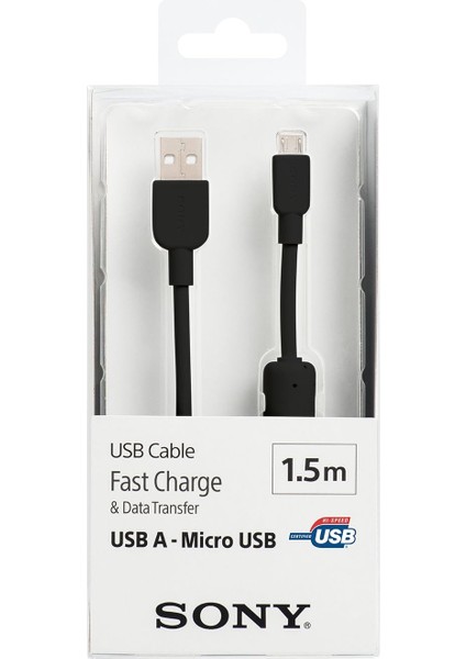 CP-AB150B Mikro USB Şarj ve Kablosu, Siyah