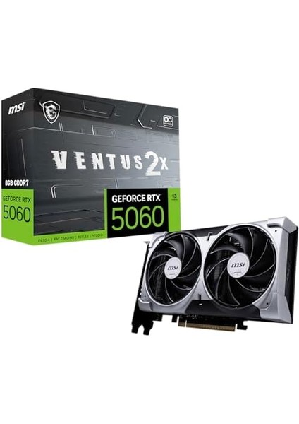 Msı VGA Geforce Rtx 5060 8g Ventus 2x Oc RTX5060 8gb Gddr7 128B DX12 Pcıe 5.0 X16 (3xdp 1xhdmı) fiyatları