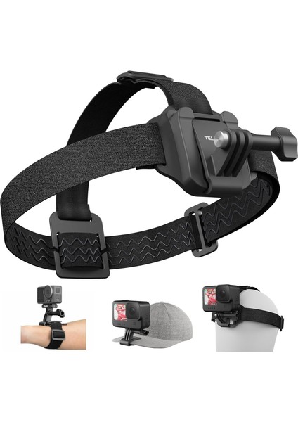 Baş Kayışı Dağı Kapak Klipsli, Hızlı Çıkarma Baş Kemeri Dağı Hero 12/11/10/9/8/7/6/5, Fusion, Max, Djı Osmo ve Çoğu Aksiyon Kamerasıyla Uyumlu