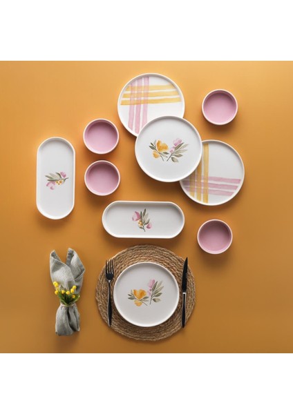 4 Kişilik Kahvaltı Takımı-10 PARÇA-PEMBE02