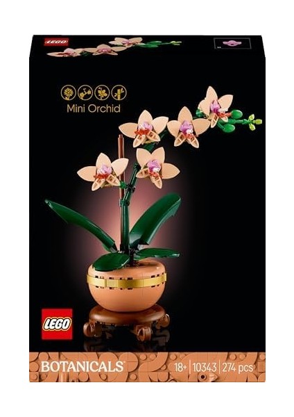 Mini Orkide 10343 – Açık Renkli Terakota Saksı ve Ahşap Efektli Kaide Içeren Yetişkin Kadın ve Erkekler Için Dekoratif Çiçek Yapım Seti, Ev ve Ofis Dekorasyonu Hediye Fikri (274 Parça) modelleri