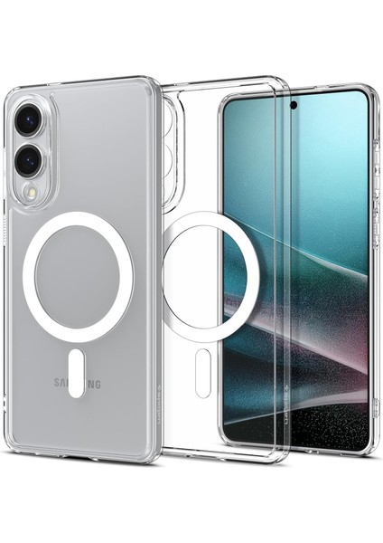 Galaxy S25 Edge ile Uyumlu Ince Kılıf Ultra Hybrid Sararma Karşıtı Duraclear Hava Kanalı Teknolojisi Askeri Sınıf Koruma Magfit Özellikli Clear Şeffaf Kapak - ACS09418