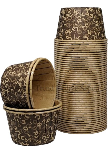 Hediye Sepeti 50&apos;li Desenli, Muffin Kek Kalıbı, Kek Kapsülü Kalıbı, Airfryer Uyumlu