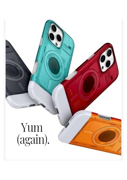 16 Pro Max ile Uyumlu Magsafe Kılıf C1 Hava Kanalı Teknolojisi Askeri Sınıf Koruma Magfit Bondi Blue iMac Tasarım Kapak - ACS08019 modelleri