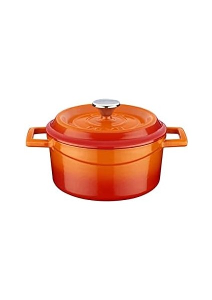 Döküm Yuvarlak Tencere,, 16CM, Turuncu fiyatları