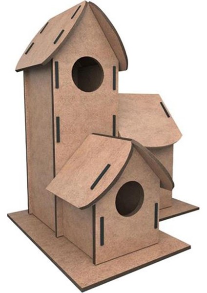 5269 Kumtoys Boyanabilir 3'lü Kuş Evi - Bird House fiyatları