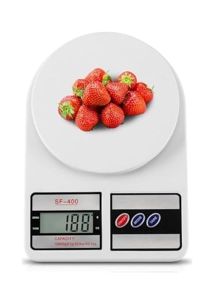 Mutfak Terazisi, 10 kg Kapasiteli, 1g Hassasiyetli, LCD Ekranlı, 5 Birimli Ölçüm, Dara Fonksiyonlu(2 Adet Pil Ile Gelmekte) fiyatları
