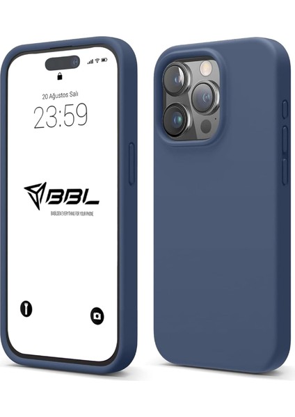 Kılıf Ince Sıvı Silikon 3 Katmanlı Tam Kaplamalı Yumuşak Jel Kauçuk Kılıf Kapak, Açık Lacivert (11 Pro 5)