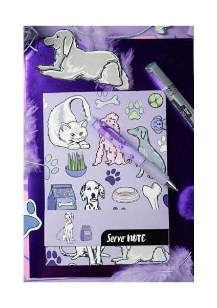 Defter 15 x 21 Cızgılı Desenli Lavanta fiyatları