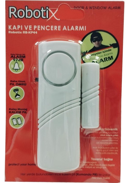 RB-KP44 Kapı Pencere Alarmı - Uzaktan Kumanda Pilli - Hırsız Alarm Sistemi Piller Hariç