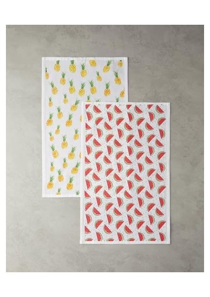 Fruits Pamuk 2&apos;li Kurulama Bezi 30X50 cm Kırmızı-Turuncu fiyatları