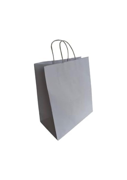 Saplı Kâğıt Torba Çanta Beyaz Torba Çanta 26X14X30 cm (25 Adet) fiyatları