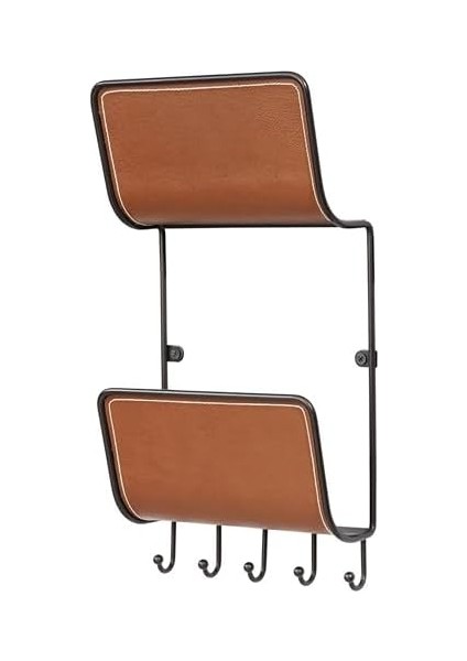 Homi Mutfak Streç Film,kağıt Havlu,kupa,kepçe Düzenleyici Raf Vegan Deri Kaplamalı 19X37X8CM fiyatları